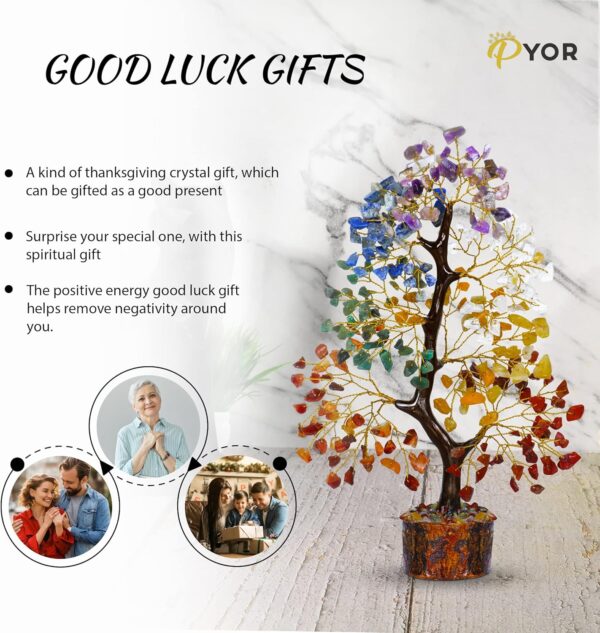 PYOR Chakra Tree, Crystal and Stones, Gemstone Tree, Crystal Gifts, Spiritual Decor, Hippie Room Decor, Meditation Accessories, Crystal Tree, Healing Crystals, Money Tree, Tree of Life, Drop Pendant