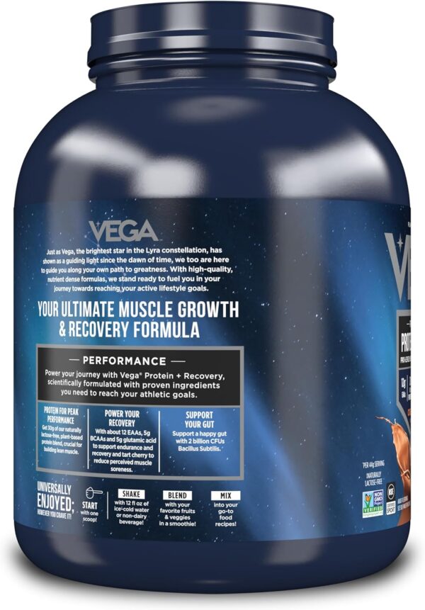 Vega Sport Premium Vegan Protein Powder Chocolate(45 Servings) 30g Plant Based Protein,5g BCAAs,Dairy Free,Gluten Free,Non GMO,Pea Protein for Women and Men,4lbs 5.9Oz(Packaging May Vary)