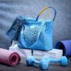 Saintrygo Yoga Mat Tote Pilates Bag Canvas Yoga Bag with Mat Carrier Pocket for Women Pilates Gym