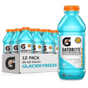 Gatorlyte Electrolyte Beverage, Glacier Freeze, 20 Fl Oz (Pack of 12)