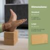 Bean Products Yoga Blocks, Standard & Large Sizes - Studio Grade, Non-Slip, Made from Eco Friendly Materials - 100% Natural Cork or Foam - Improves Stability & Alignment - Single Block or 2 Pack Sets