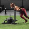 VEVOR Weight Training Pull Sled, Fitness Strength Speed Training Sled, Steel Power Sled Workout Equipment for Athletic Exercise and Speed Improvement
