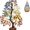 PYOR Chakra Tree, Crystal and Stones, Gemstone Tree, Crystal Gifts, Spiritual Decor, Hippie Room Decor, Meditation Accessories, Crystal Tree, Healing Crystals, Money Tree, Tree of Life, Drop Pendant