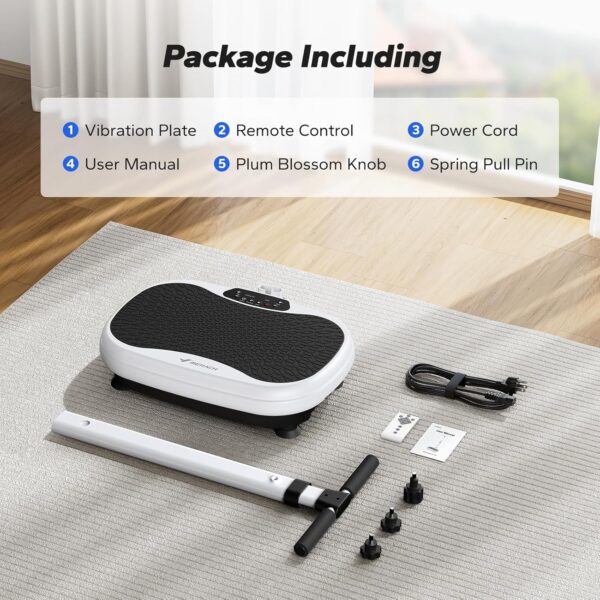 81v9Jf4zVkL._AC_SL1500_.jpg MERACH Vibration Plate Exercise Machine, Vibrating Plate Machine for Lymphatic Drainage Weight Loss, Full Body Vibration Platform with Handrails, Exercise Equipment for Women