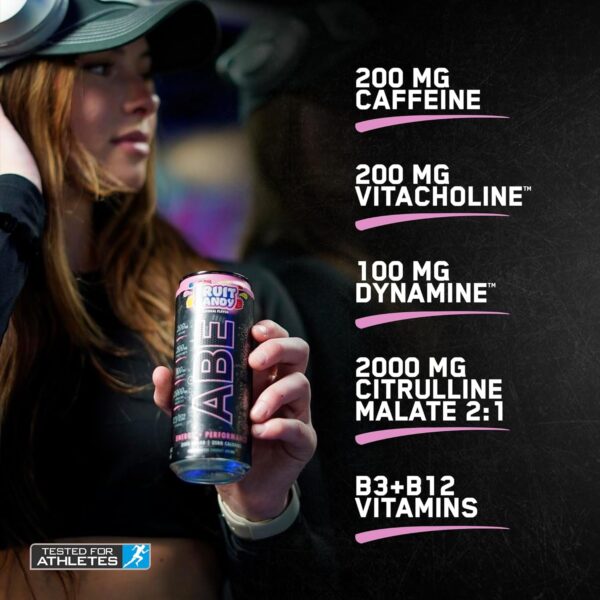 All Black Everything Sugar Free Energy Drink | Fruit Candy | 0 Calories | 12 Pack | 200mg Natural Caffeine | Pre-Workout Sport Drink for Men and Women