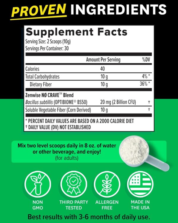 Zenwise Health ZenGLP-1™ - Natural GLP1 with Probiotic for Women & Men + Metabolic Probiotics to Help Control Hunger & Cravings and Support Digestive Health - GLP-1 Supplement Support, 30-Day Serving