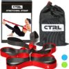 Stretching Strap with Loops - Non Elastic Stretch Band for Physical Therapy, Yoga Strap for Stretching Equipment, Stretch Bands for Exercise and Flexibility - Fascia, Hamstring & Leg Stretcher Belt