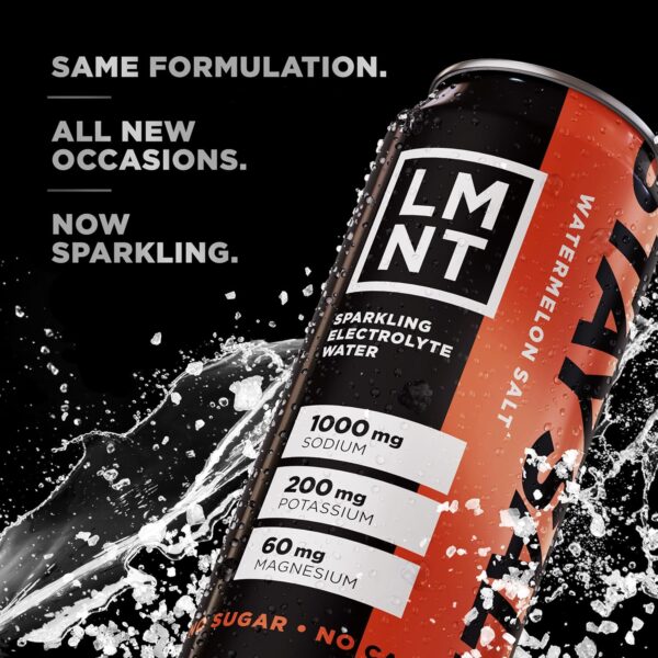 LMNT Sparkling Electrolyte Drink - Watermelon Salt | 12-Count