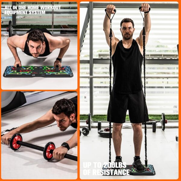 AERLANG Push Up Board, Portable Multi-Function Foldable 10 in 1 Push Up Bar, Push up Handles for Floor,Professional Push Up Strength Training Equipment