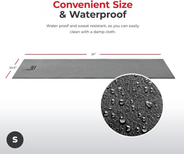 Sunny Health & Fitness Non-Slip Home Gym Mat – Workout Floor Protection Foam Pad for Treadmill, Bike, Elliptical, Yoga and Exercise Equipment – Available in Multiple Size Options