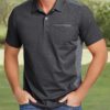 SWISSWELL Polo Shirts for Men with Pocket Short Sleeve Lightweight Performance Golf Shirt Mesh Summer Casual Shirt
