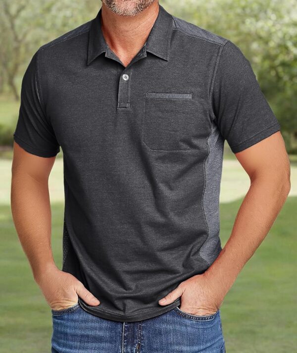 SWISSWELL Polo Shirts for Men with Pocket Short Sleeve Lightweight Performance Golf Shirt Mesh Summer Casual Shirt