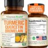 Quercetin with Bromelain Turmeric Supplement - Quercetin 500mg Capsules + Curcumin with Black Pepper - Joint Supplements for Women & Men. Bromelain Turmeric Curcumin Supplement. 60 Tumeric Capsules
