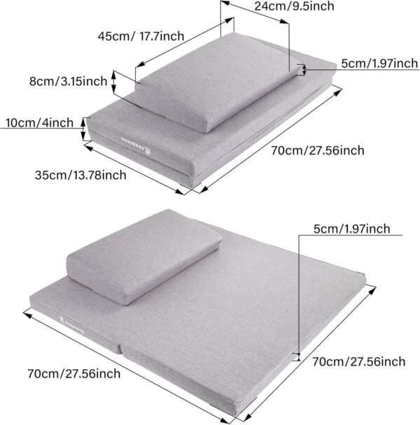 ZenBless Zafu Meditation Cushion Set,Yoga Meditation Pillow for Sitting on Floor,Large Square Meditation Mat and Pillow Set，Meditation Floor Pillow, Washable Cover(27.6")
