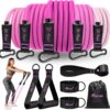Resistance Bands, Exercise Bands with Handles, Fitness Bands, Workout Bands with Door Anchor and Ankle Straps, for Heavy Resistance Training, Physical Therapy, Shape Body, Yoga, Home Workout Set