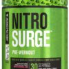Jacked Factory NITROSURGE Pre Workout Supplement - Endless Energy, Instant Strength Gains, Clear Focus and Intense Pumps - NO Booster & Powerful Preworkout Energy Powder - 30 Servings, Watermelon