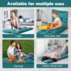 BALAPET Floor Lounger Pillow,Foldable Light Thick Tufted Floor Pillow Cushion with Elasticized Webbing for Easy Storage.Floor Lounger for Meditation,Playing,Yoga,Reading,Sleeping(Aqua)