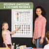 Feelings Chart for Kids - Coping Skills Emotions Chart Poster - Calm Down Corner Supplies - Mental Health Posters for Kids - School Counselor Psychologist Toddler Preschool Homeschool Decoration
