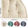 Floor Pillow for Adults, Meditation Cushion for Sitting or Yoga, Classroom Seating for Kids with Velcro Fastener, Pizza Cushion 20"*20"