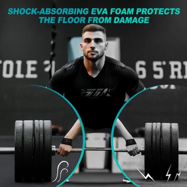 Mat Block Interlocking Foam Tiles Puzzle Mats for Floor 24 SQ FT, 1/2 inch, 6 Tiles, EVA Gym Mat Flooring Exercise Equipment Mat for Home Gym Equipment, Black, 6pcs