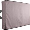 KHOMO GEAR Outdoor TV Cover Universal Weatherproof Protector for 55-58 Inch TV - Fits Most Mounts & Brackets, Grey