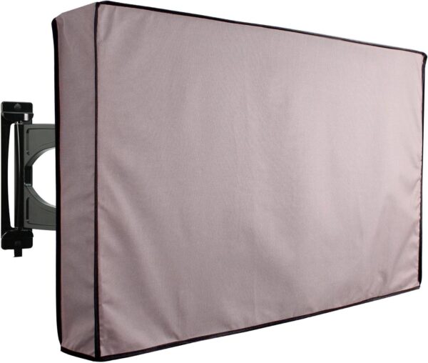 KHOMO GEAR Outdoor TV Cover Universal Weatherproof Protector for 55-58 Inch TV - Fits Most Mounts & Brackets, Grey