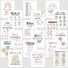 Decorably 18 Mental Health Posters for Classroom, 8x10in Matte-Laminated Inspirational School Psychologist Office Decor