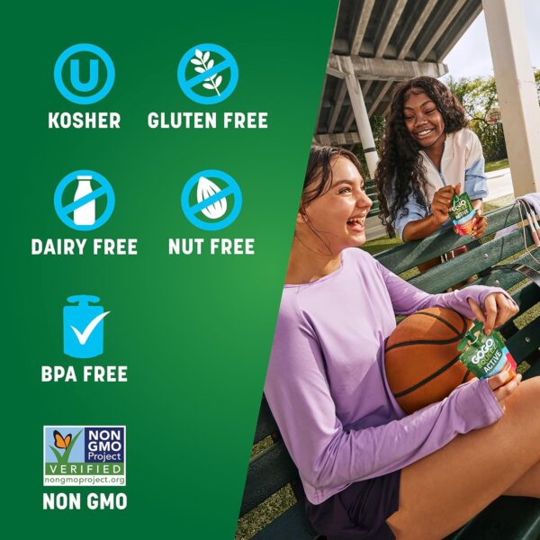 GoGo squeeZ Active Fruit Blend with Electrolytes | 18-Count Variety Pack | Blueberry Strawberry Lemon & Strawberry Pineapple Orange | Made with Real Fruit and Antioxidants Vitamin A, Vitamin E, & Vitamin C​