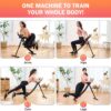 ZELUS Ab Machine for Home Gym, Core Strength Training Equipment for Home Fitness, Ab Crunch Coaster with 4 Intensities and Digital Display, Foldable Core Trainer for Abdominal