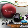 SmarterLife Exercise Ball Yoga Ball for Fitness, Balance, Stability, or Pregnancy, Gym Ball for Core Workout, Physical Therapy, Yoga Ball Chair for Office, Anti-Slip Anti-Burst