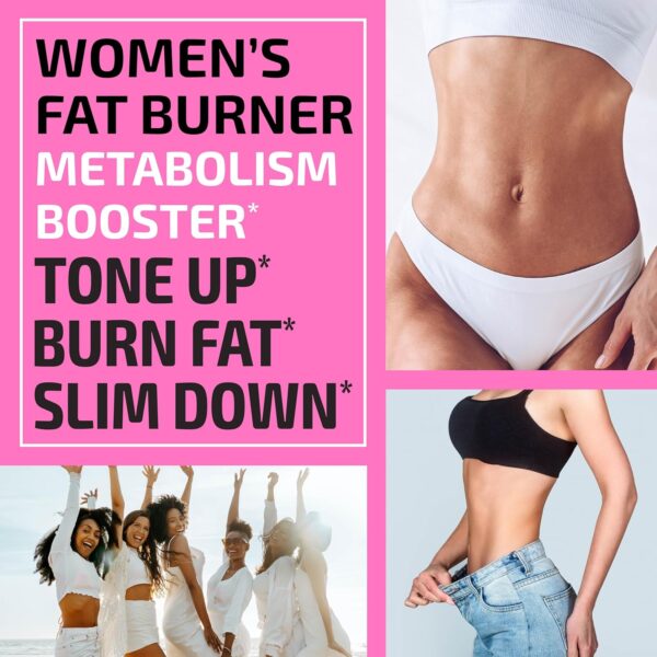 Fat Burners For Women | Weight Loss Pills for Women Belly Fat | Raspberry Ketones | Appetite Suppressant, Metabolism Booster & Bloating Relief | Diet Pills, Weight Loss Supplements | 120 Capsules