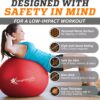 SmarterLife Exercise Ball Yoga Ball for Fitness, Balance, Stability, or Pregnancy, Gym Ball for Core Workout, Physical Therapy, Yoga Ball Chair for Office, Anti-Slip Anti-Burst