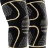 Copper Knee Braces for Knee Pain Women and Men (2 Pack), Knee Compression Sleeve for Arthritis, ACL, Meniscus Tear, Joint Pain Relief, Knee Support for Working , Running, Weightlifting, Fitness(XL)