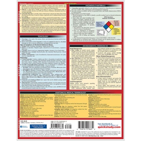 EMT - Emergency Medical Technician QuickStudy Laminated Reference Guide (QuickStudy Academic)