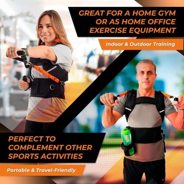 3-in-1 Vest for Muscle Training, Posture Correction, Waist Trainer - Full Body Fitness - Travel & Home Workout equipment