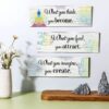 Yerliker 3 Buddha Decor Buddha Wall Art Meditation Room Chakra Decor for Bedroom Zen Quotes Wall Decoration Spiritual Gift Wall Hanging Buddhism Spa Room Decor Yoga Wall Art for Women(White)