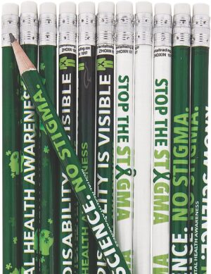Fun Express Mental Health Awareness Pencils - Bulk set of 24 - Awareness and Classroom Supplies and Givaways