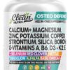 Calcium Magnesium Zinc Supplement with Potassium, Copper, Strontium, Silica, Vitamin D3 K2, Boron, Vitamin B1 B12 Red Clover Herb Alfalfa Basil Pills for Men and Women Clean Nutra Osteo Defend