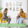 12 Pcs Mental Health Posters, Therapy Office Decor, Counseling Office Must Haves, School Counselor Supplies, Mental Health Gifts, Inspirational Posters Positive Quotes Wall Decor Classroom for Home