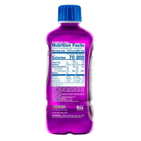 81xoUiqut4L._SL1500_.jpg Electrolit Hydration Electrolyte Drinks, Sports Beverages with Electrolytes 6 Pack (Grape)