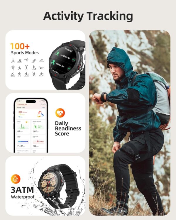 Smartwatch with Built-in GPS, Featuring Bluetooth Calling - Two in One Package