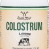 Colostrum Supplement 120 Capsules, 1,000mg per Serving (Bovine Colostrum Powder from First Milking Only, Std. to Contain 15% IgG Immunoglobulins) No Fillers, Third Party Tested by Double Wood
