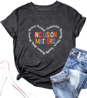 81xz5Vppb9L._AC_SL1500_.jpg Inclusion Matters Shirt Women Mental Health T-Shirt Special Education Teacher Tee Tops Cute Therapist Shirts