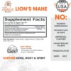 The Genius Brand Genius Lion's Mane Cognition Vitamins Supplement Capsules - Organic Nootropic Supplement, 1200mg per Serving – 120 Veggie Pills