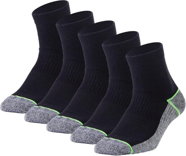 Kodal Copper Infused Quarter Socks Improve Foot Health Odor Control with Moisture Wicking Durable Comfortable Fit (4/5 Pairs)