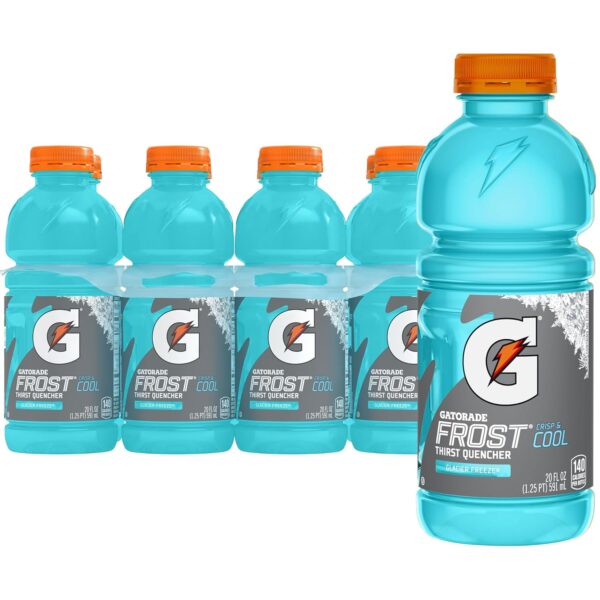 Gatorade Thrist Quencher, Frost Glacier Freeze Sports Drinks, 20 Fl Oz Bottles, 8 Pack