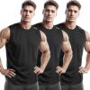 DRSKIN Men's 4, 3, 1 Pack Tank Tops Sleeveless Shirts Workout Athletic Muscle Mesh Dry Fit Gym Training Active Athletic