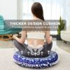 32 in Meditation Floor Cushion, Round Large Floor Pillow for Adult, Yoga Pillows for Sitting on Floor, Madala, Memory Foam Filling