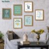 Lincia 9 Pcs Mental Health Posters Boho Therapy Office Decor Motivational Counselor Psychology Posters, 8 x 10 in(Green)