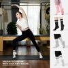 COOLMATE Pilates Socks with Grips for Women, Yoga Socks, Crew Non Slip Socks Women for Workout, Barre, Pilates Gifts(4 Pairs)
